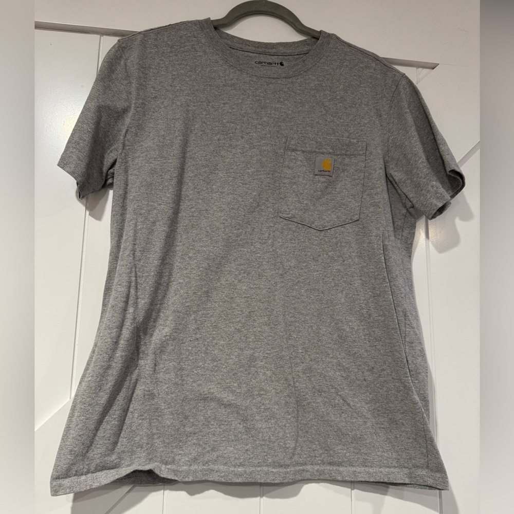 Carhartt Loose Fit Heavyweight Short-Sleeve Pocket T-Shirt Womens Medium Gray